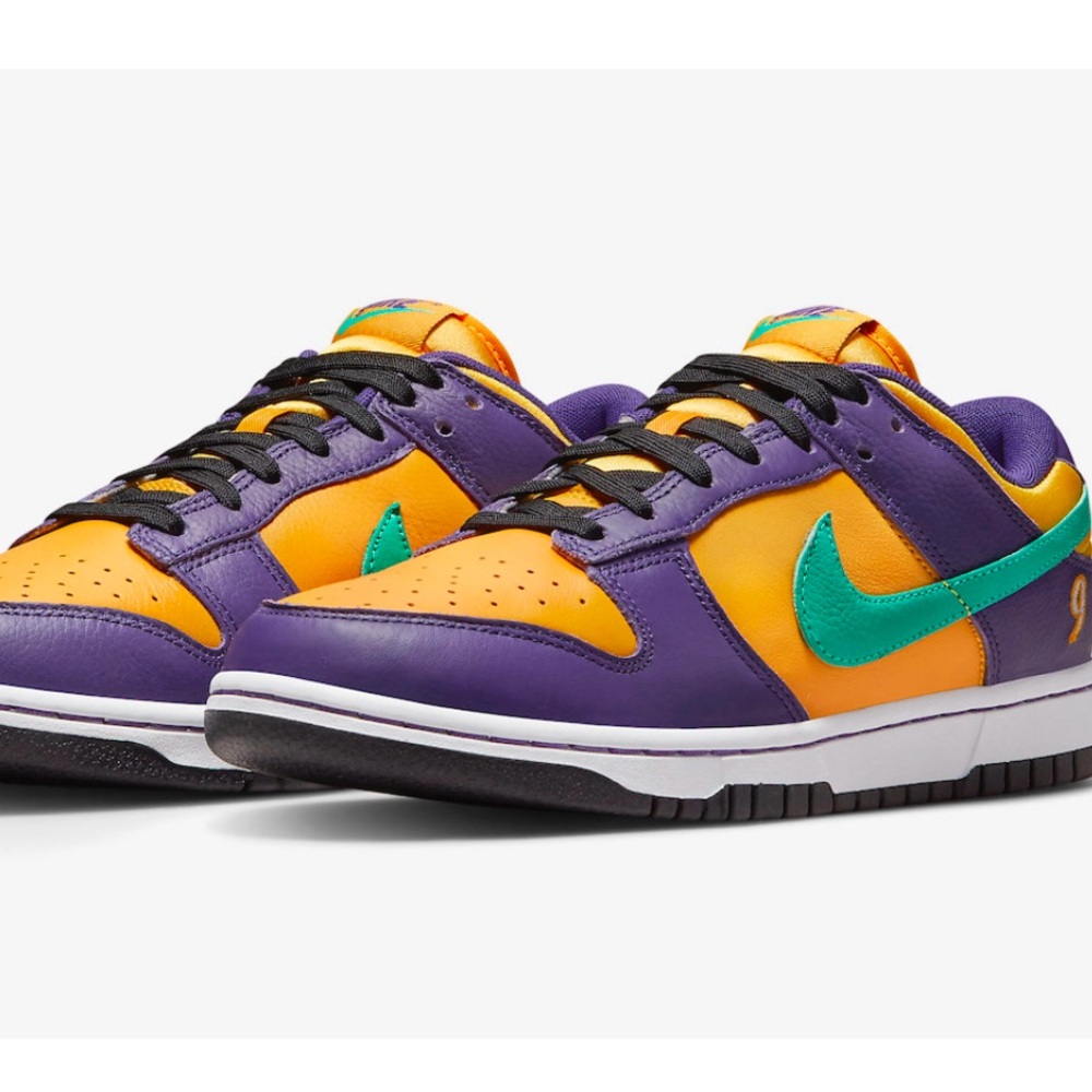 Nike Purple and Yellow Sneakers Vibrant Design